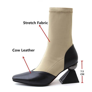 Women's Elastic Stretch Retro Design Ankle Boots - Ailime Designs