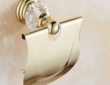 Load image into Gallery viewer, Luxury Toilet Paper Holder w/ Decorative Crystal Ornament