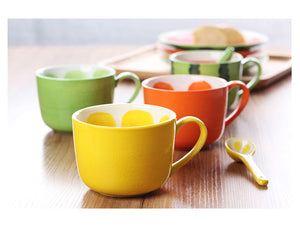 Hand-Painted 3-Pc Fruit Design Ceramic Cup Set - Ailime Designs