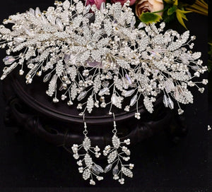 Crystal Wreath Design Elegant Head Veils – Ailime Designs