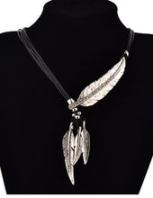 Load image into Gallery viewer, Native American Inspired Feather Motifs Necklaces w/ Rhinestones – Neckline Fashion Accessories