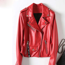 Load image into Gallery viewer, Women’s High-Quality Genuine Sheep Skin Leather Jacket