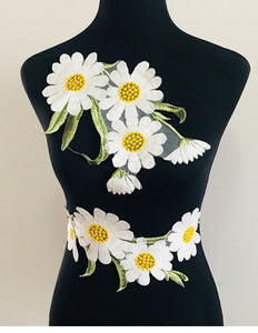 Embroidered Classic Styles Garment Daisy Flower Appliques