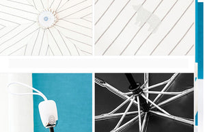 Unisex Plaid Design Windproof Umbrella's