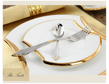 Load image into Gallery viewer, Gold Plated 24 PC Luxury Stainless Steel Tableware Sets
