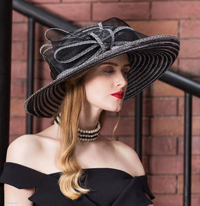 Women's Wide Derby Brim Hats - Ailime Designs