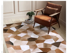 Load image into Gallery viewer, Jigsaw Leather Skin Design Luxury Area Rugs