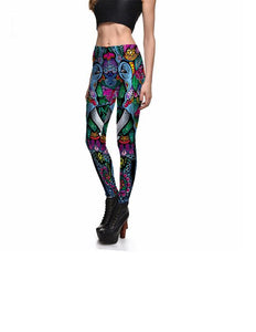 Plus Size Beauties Absract Design Screen Printed Women's Cool Stretch Leggings - Ailime Designs
