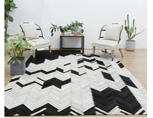 Load image into Gallery viewer, Handsome Than Ever Our Beautiful Wood Grain Genuine Leather Skin Rugs