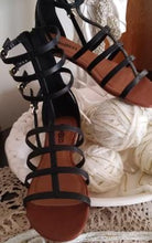 Load image into Gallery viewer, Women’s Black Roman Style Sandals – Ailime Designs