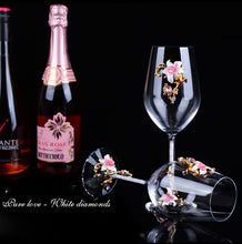 Load image into Gallery viewer, Craved Flower Vine Motif Design Champagne Glasses - Ailime Designs
