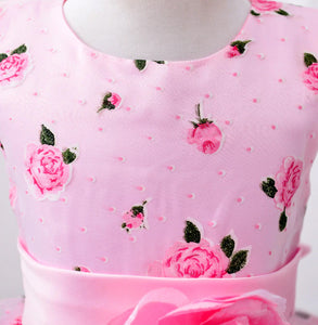 Children’s Elegant Floral Print Design Formal Dresses - Ailime Designs - Ailime Designs