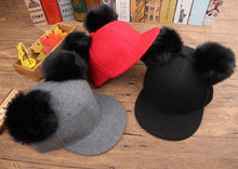Load image into Gallery viewer, Children Stylish Snap-back Pom Pom Design Caps – Sun Protectors - Ailime Designs