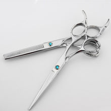 Load image into Gallery viewer, Barber Chrome Silver Hair Cutting Scissors – Ailime Designs