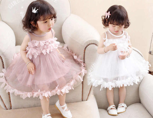 Children’s Elegant Flower Hemline Dresses - Ailime Designs - Ailime Designs