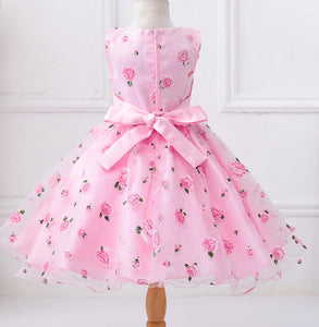 Children’s Elegant Floral Print Design Formal Dresses - Ailime Designs - Ailime Designs