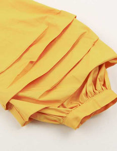 Cross Wrap Fold Spaghetti  Strap Design Top w/ Balloon Sleeves - Ailime Designs
