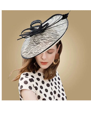 Saucer Style Conservative Women's Bouncing Fascinator Hats - Ailime Designs