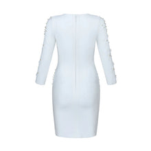 Load image into Gallery viewer, Women&#39;s Summer White Bead Design Long Sleeve Dresses