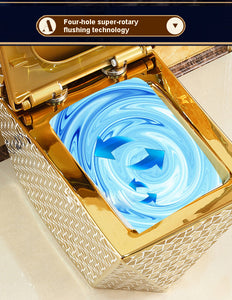 Luxury One-Piece Decorative Stain Glass Design Toilets