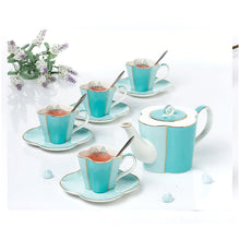 Load image into Gallery viewer, Elegant 11 Pc Porcelain Coffee &amp; Tea Set - Fine Quality Ceramics