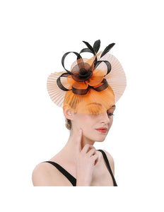 Women's Tea Time Fan Pleated Fascinator Hats - Fine Quality Head Wear - Ailime Designs