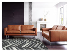 Load image into Gallery viewer, Stripe Fluted Genuine Leather Skin Area Rugs