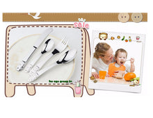 Load image into Gallery viewer, Children&#39;s Panda Bear Design 4 Pc Tableware Sets