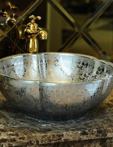 Decorative Bathroom Basin Top-mount Sinks Fluted Design - Ailime Designs - Ailime Designs