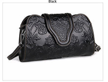 Load image into Gallery viewer, Embossed Green Genuine Leather Skin Messinger Handbags - Ailime Designs
