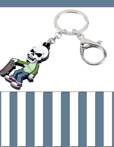 Skeleton Boy Skater Design Key Chains – Pocket Holder Accessories - Ailime Designs