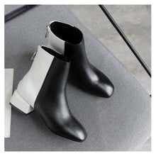 Load image into Gallery viewer, Women&#39;s Two-Toned Fifties Style Genuine Leather Ankle Boots - Ailime Designs