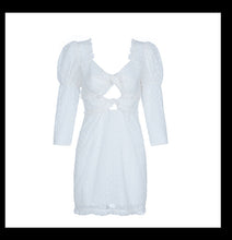 Load image into Gallery viewer, Women&#39;s Keyhole Design Eyelet Lace Body-con Mini Dresses