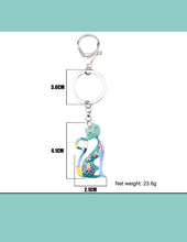 Load image into Gallery viewer, Power Flower Hippy  Design Cat Key Chains – Pocket Holder Accessories - Ailime Designs