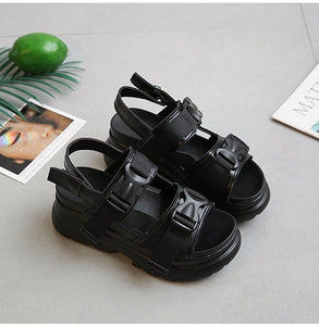 Women's Buckle Style Design Platform Sandals