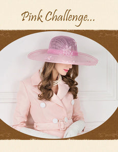Pinky Brim Sensational Women's Hot New Flower Design Hats - Ailime Designs