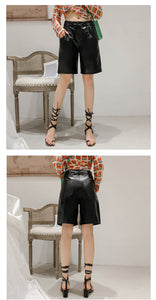 Women Sassy Genuine Leather Shorts – Street wear Fashions