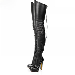 Women's Zipper Style Thigh High Boots