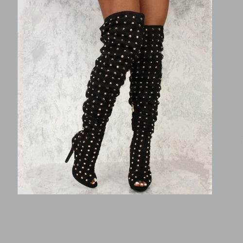 Women's Chic Paris Design Knee-high Shoe Boots – Fine Quality Accessories