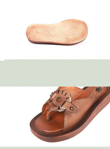 Women's Genuine Leather Skin Retro Design Sandals