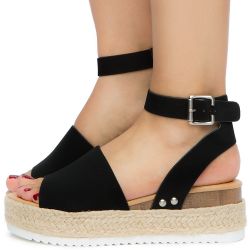 Women's Cross-wrap Design Platform Sandals - Ailime Designs