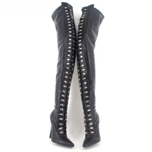 Load image into Gallery viewer, Women&#39; Sexy Thigh High Design Lace Tie Boots