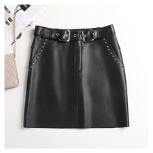 Load image into Gallery viewer, Women Sassy Genuine Leather Skirts – Streetwear Fashions