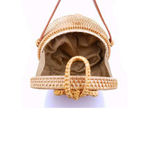 Load image into Gallery viewer, Women&#39;s Stylish Summer Bamboo Straw Round Handbags - Ailime Designs