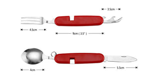 Stainless Steel Pocket Folding Cutlery Knife & Fork Utensil - Ailime Designs