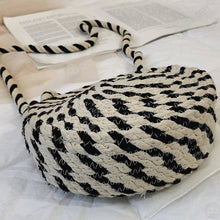 Load image into Gallery viewer, Women&#39;s Stylish Summer Black &amp; White Rope Wrap Handbags