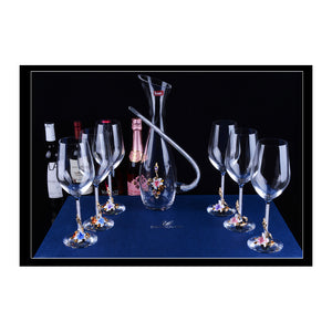 Classic European Design Flute Glasses w/ Pitcher Set - Ailime Designs