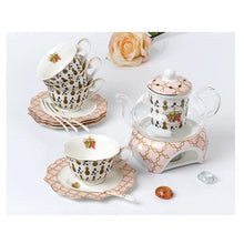 Load image into Gallery viewer, Elegant 4 Pc Porcelain Coffee &amp; Tea Set - Fine Quality Ceramics