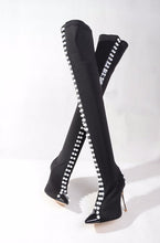 Load image into Gallery viewer, Women&#39;s Sexy Rhinestone Thigh High Boots