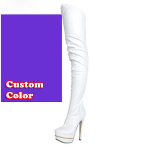 Women's Zipper Style Thigh High Boots